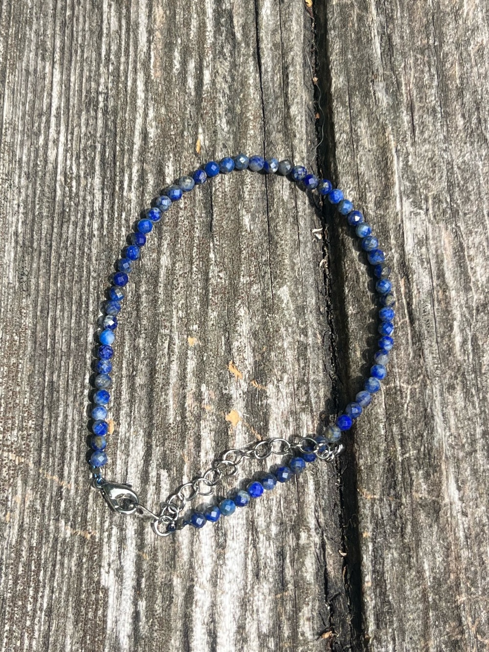 Faceted Bead Bracelet- Lapis Lazuli